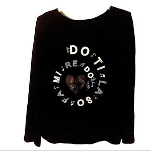3/$25 🍄 Cat & Jack Girl’s Long Sleeve Black Musical Tee